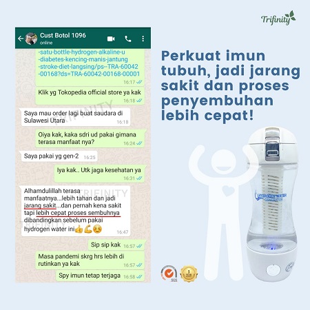Testimoni imun tubuh botol trifinity