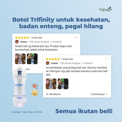 Testimoni imun tubuh botol trifinity